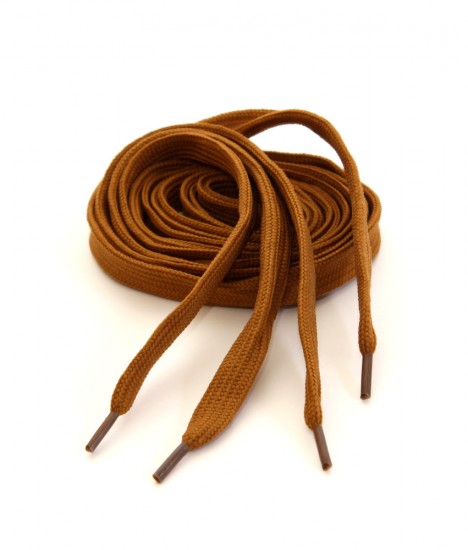 lacet plat marron